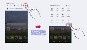 TracFone LG Fiesta Notification Panel
