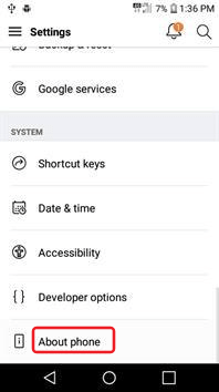 LG Rebel 3 Phone Settings