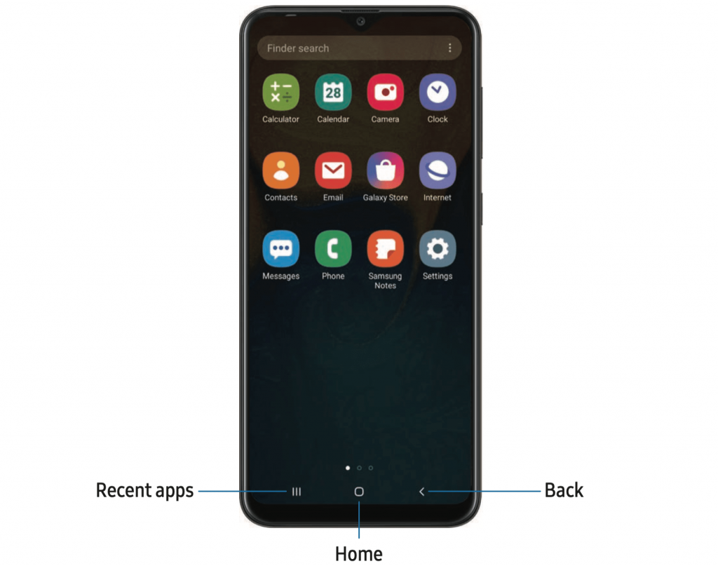 Samsung Galaxy A10e Apps Screen