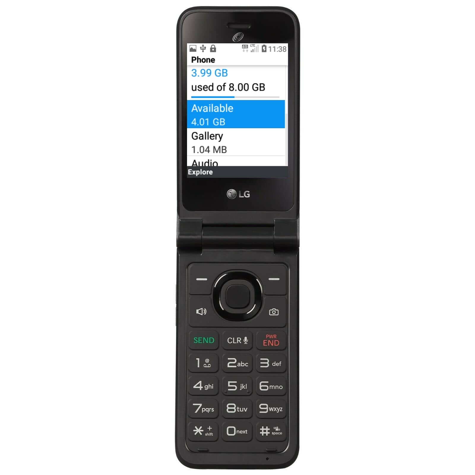 LG Classic Flip Phone Storage