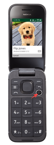 Nokia 2760 Flip Phone End Call